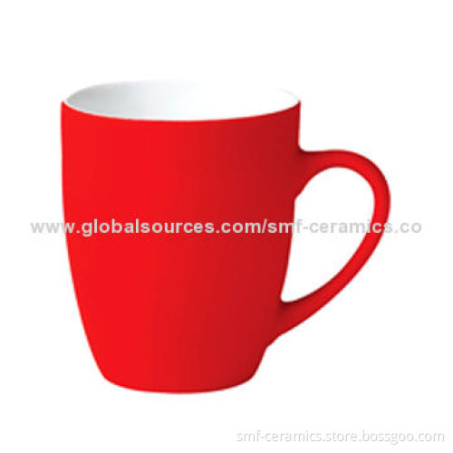 12oz Ceramic/Porcelain Mugs with Silicone Full Cover, Any Shiny Colors are Workable, Promotional